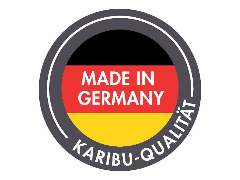 Karibu Stelzenhaus Benjamin grau mit Rutsche in blau und Doppelschaukelanbau mit Klettergerüst und N - Image 10