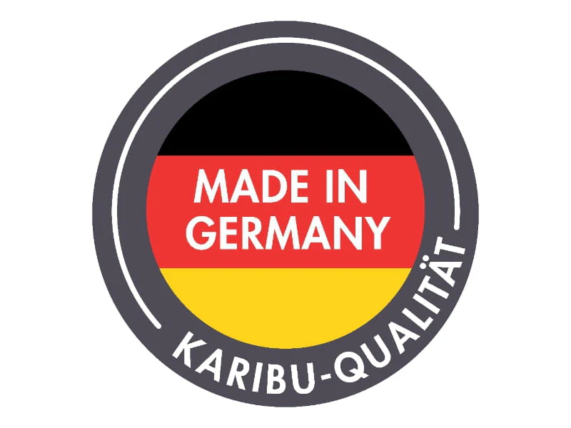 Karibu Stelzenhaus Fidel grau + Rutsche blau + Doppelschaukelanbau + Klettergerüst und Netzrampe - Image 10