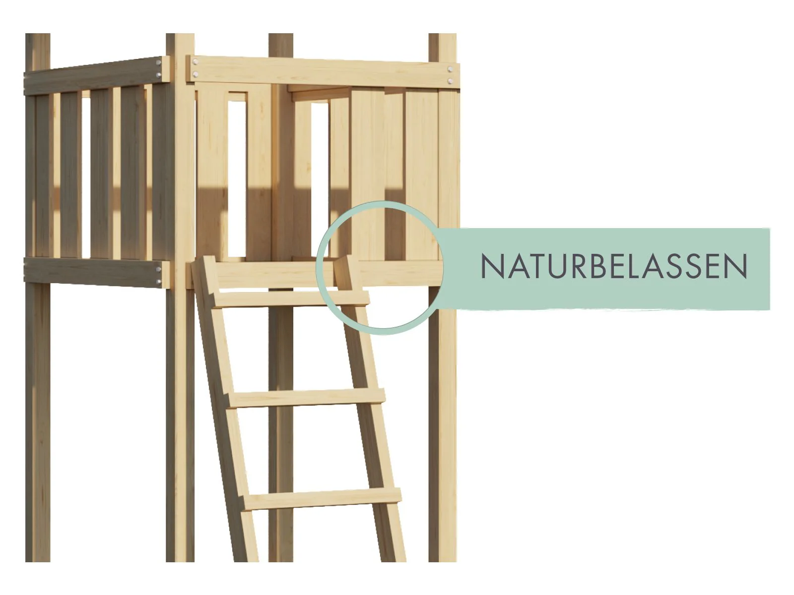 Karibu Stelzenhaus Frieda + Rutsche rot + Doppelschaukel + Netzrampe - Image 9