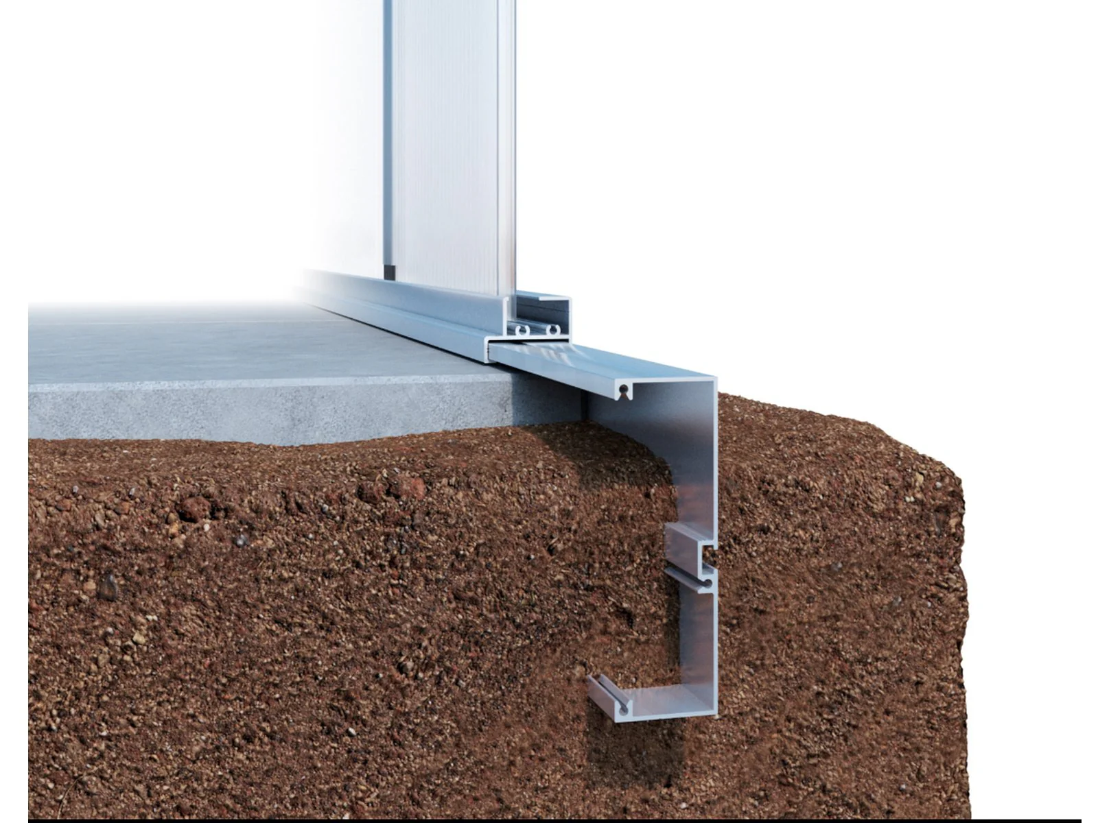 KGT Alu-Fundamentrahmen passend für Gewächshaus Rose IV