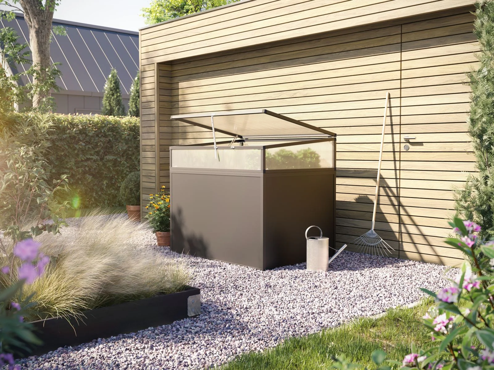 KGT Aluminium-Hochbeet 130, anthrazit-grau - Image 5