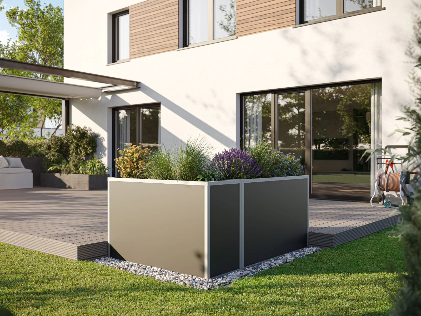 KGT Aluminium-Hochbeet 130 small, anthrazit-grau - Image 2
