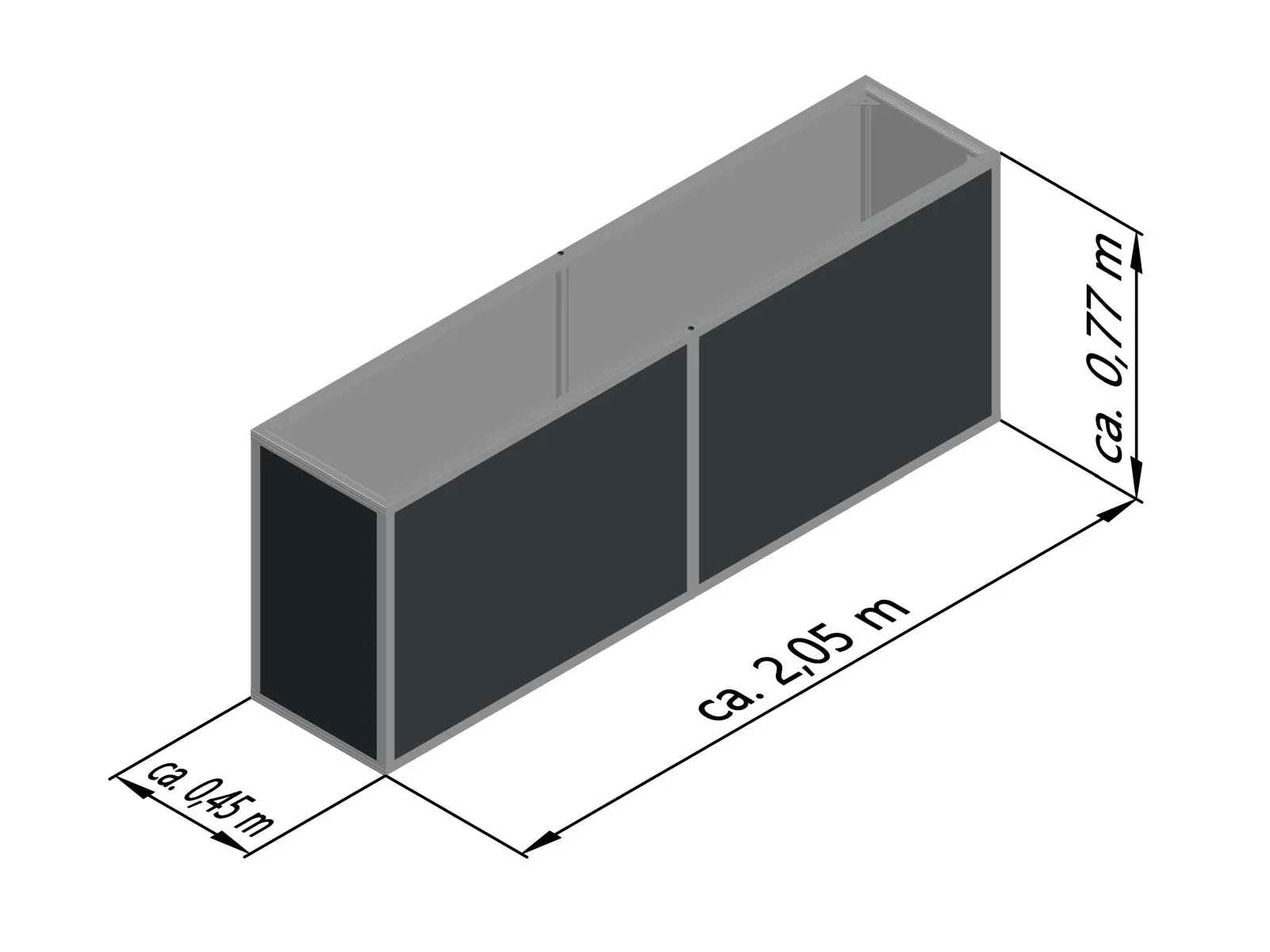 KGT Aluminium-Hochbeet 130 small, pressblank - Image 3