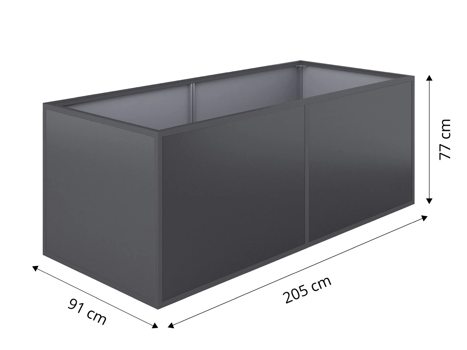 KGT Aluminium-Hochbeet 210, anthrazit-grau - Image 3