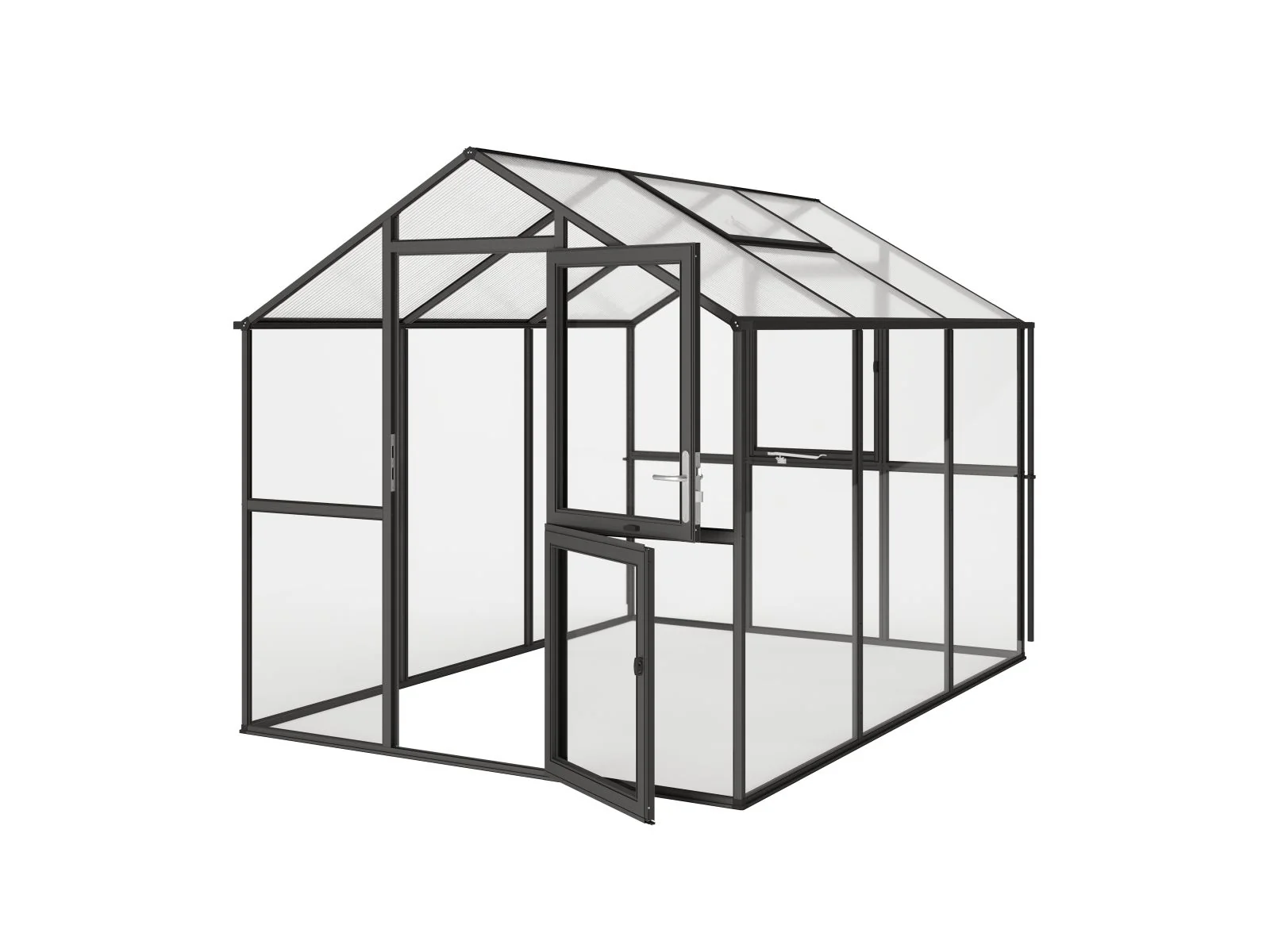 KGT Gewächshaus Aptasia III, ESG + HKP, anthrazit-grau - Image 11