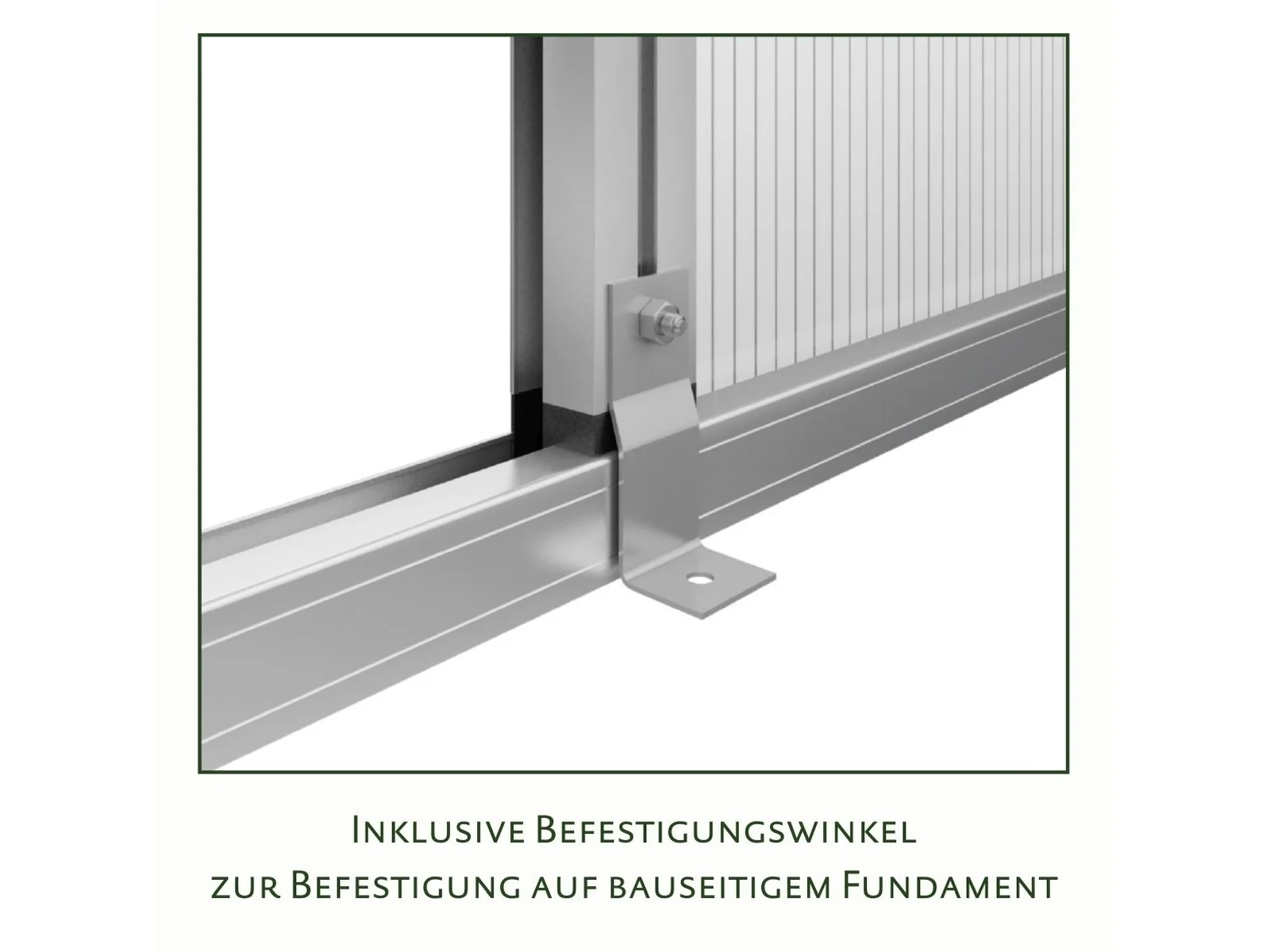 KGT Gewächshaus Dahlie IV, HKP 16 mm, tannengrün - Image 6