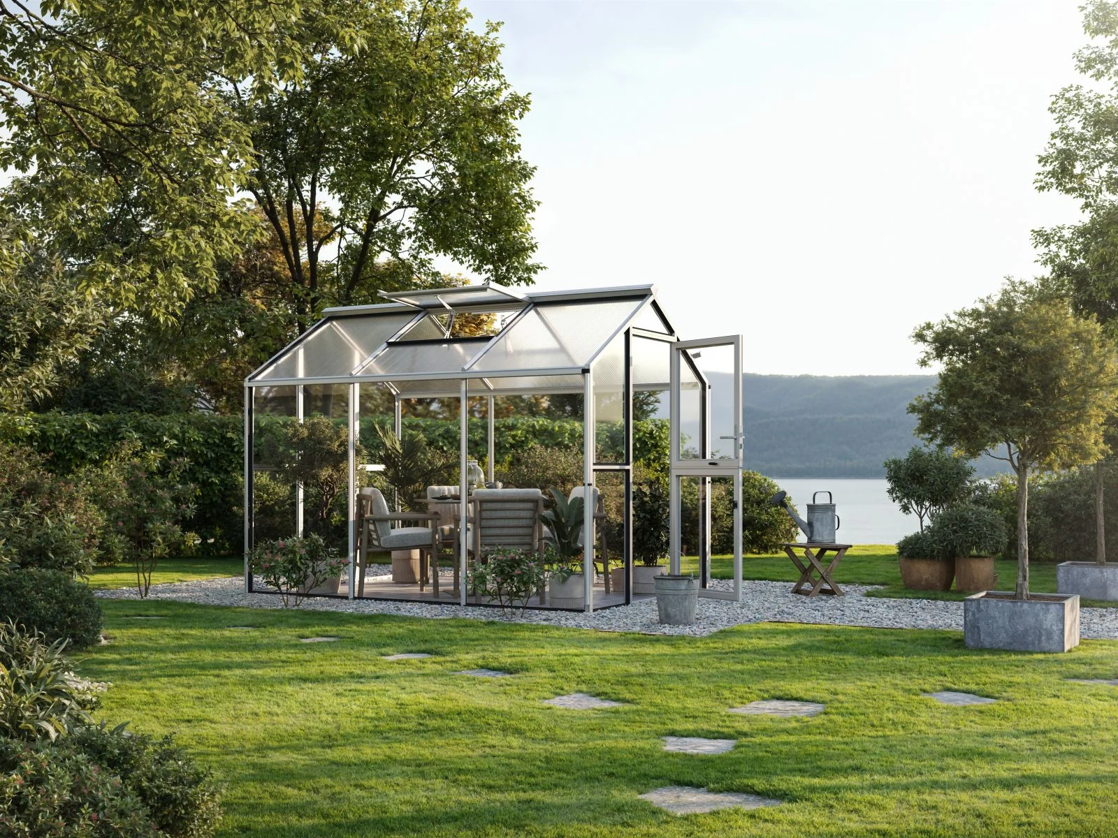 KGT Gewächshaus Galant III, ESG + HKP, pressblank - Image 2
