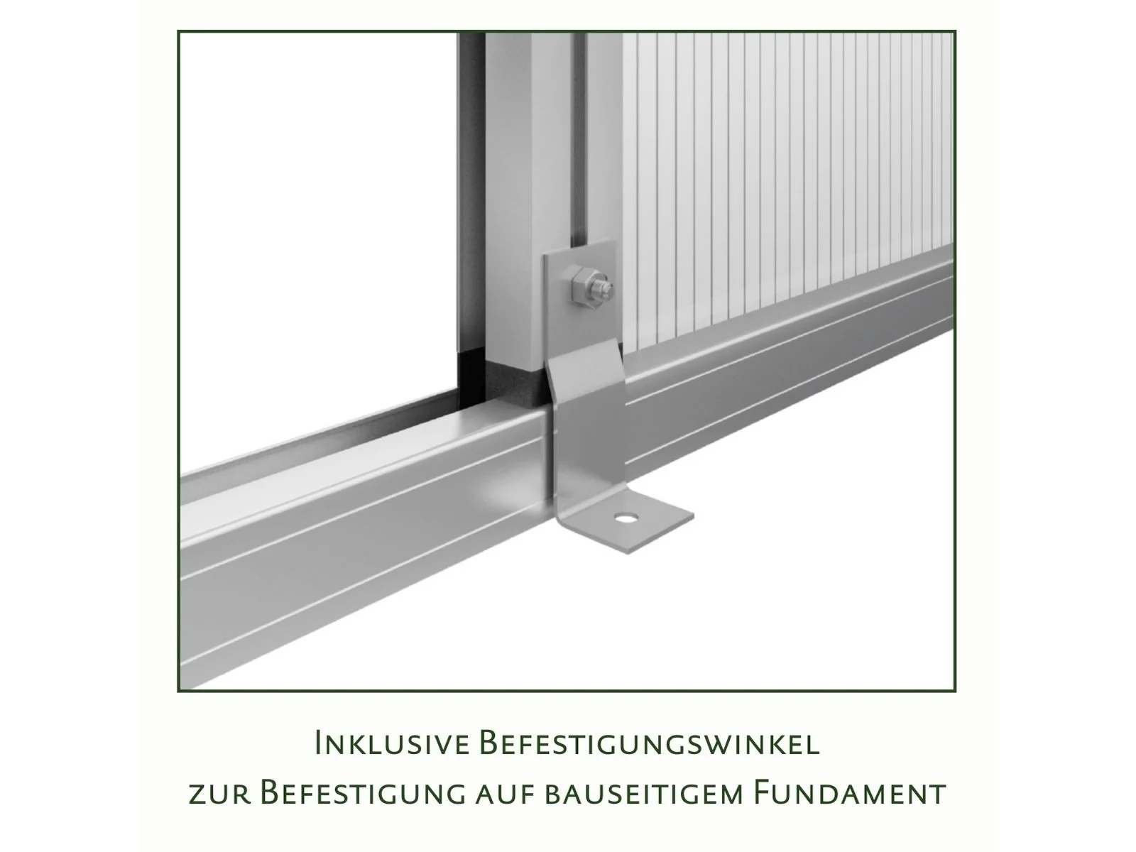 KGT Gewächshaus Iris IV, HKP 16 mm, tannengrün - Image 6