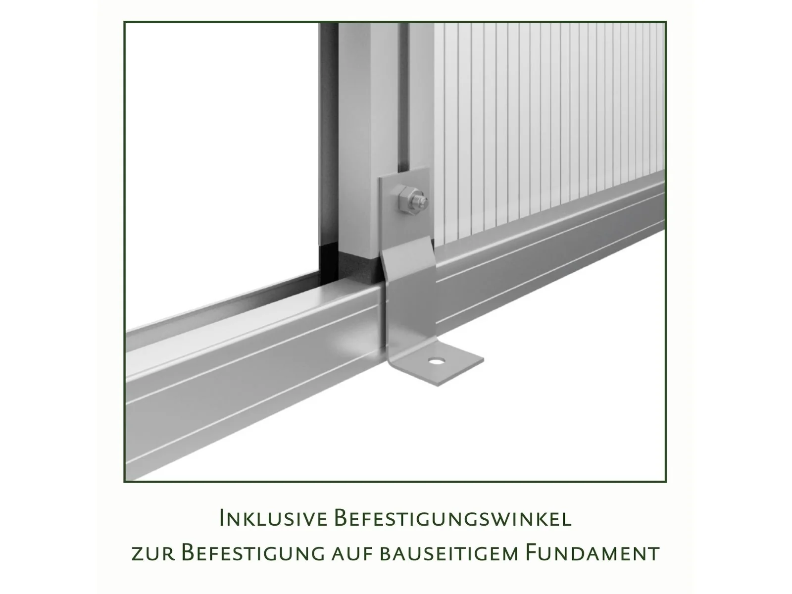 KGT Gewächshaus Linea II, HKP 10 mm, anthrazit-grau - Image 6