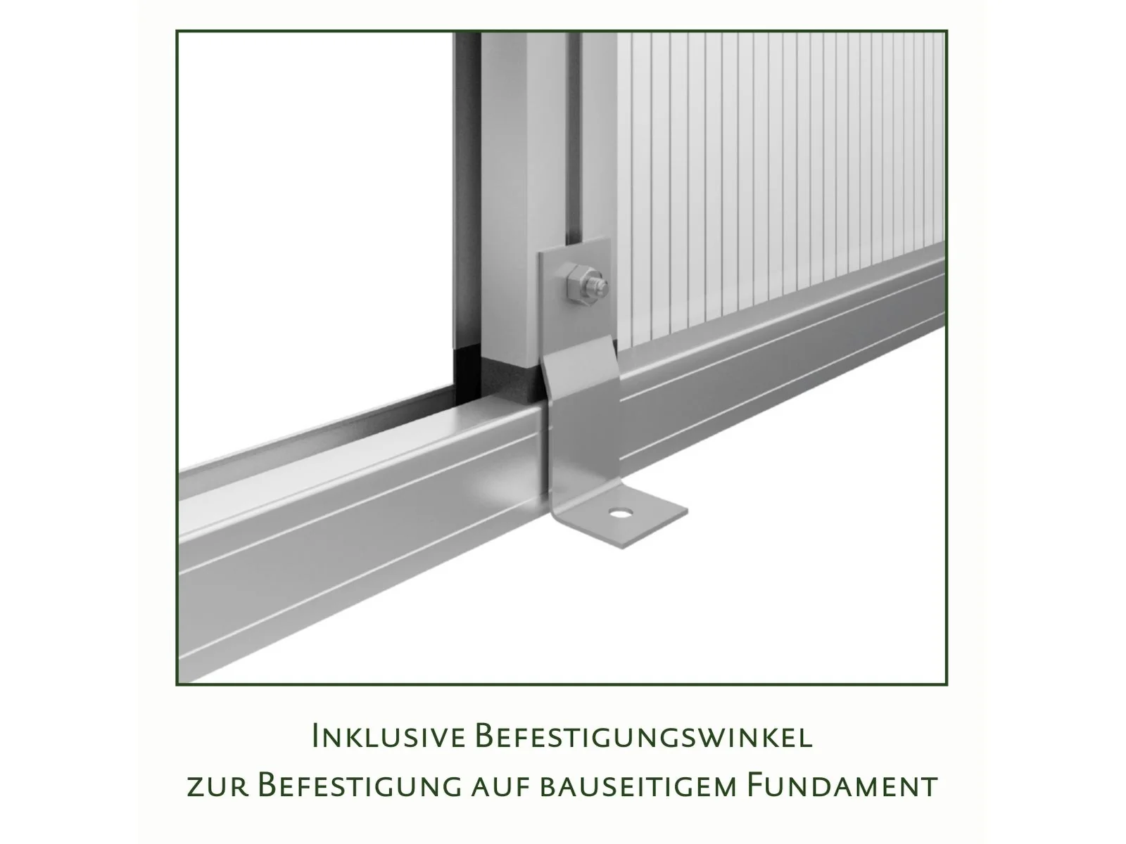 KGT Gewächshaus Linea II, HKP 10 mm, pressblank - Image 5