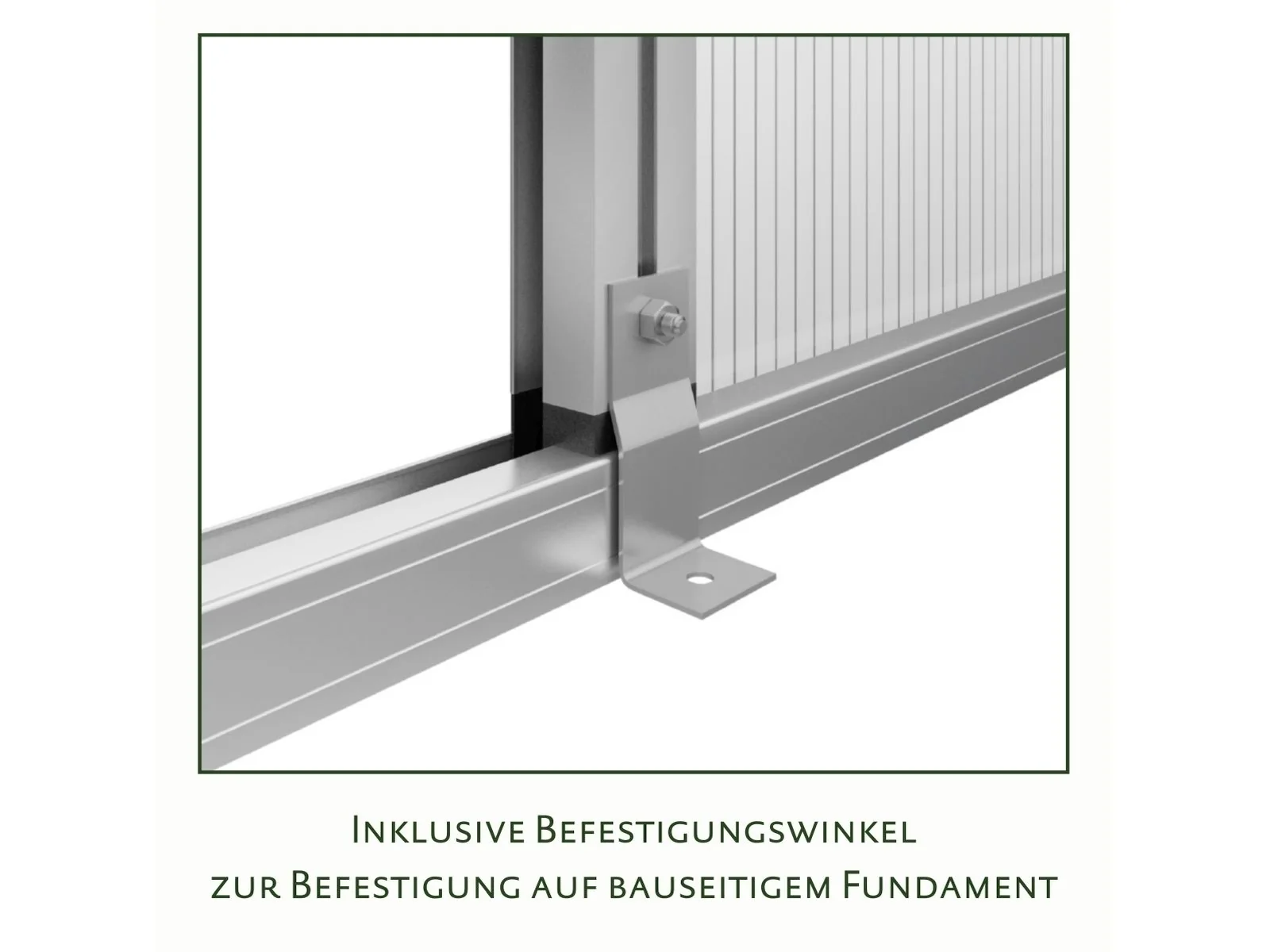 KGT Gewächshaus Nelke IV, HKP 16 mm, tannengrün - Image 6
