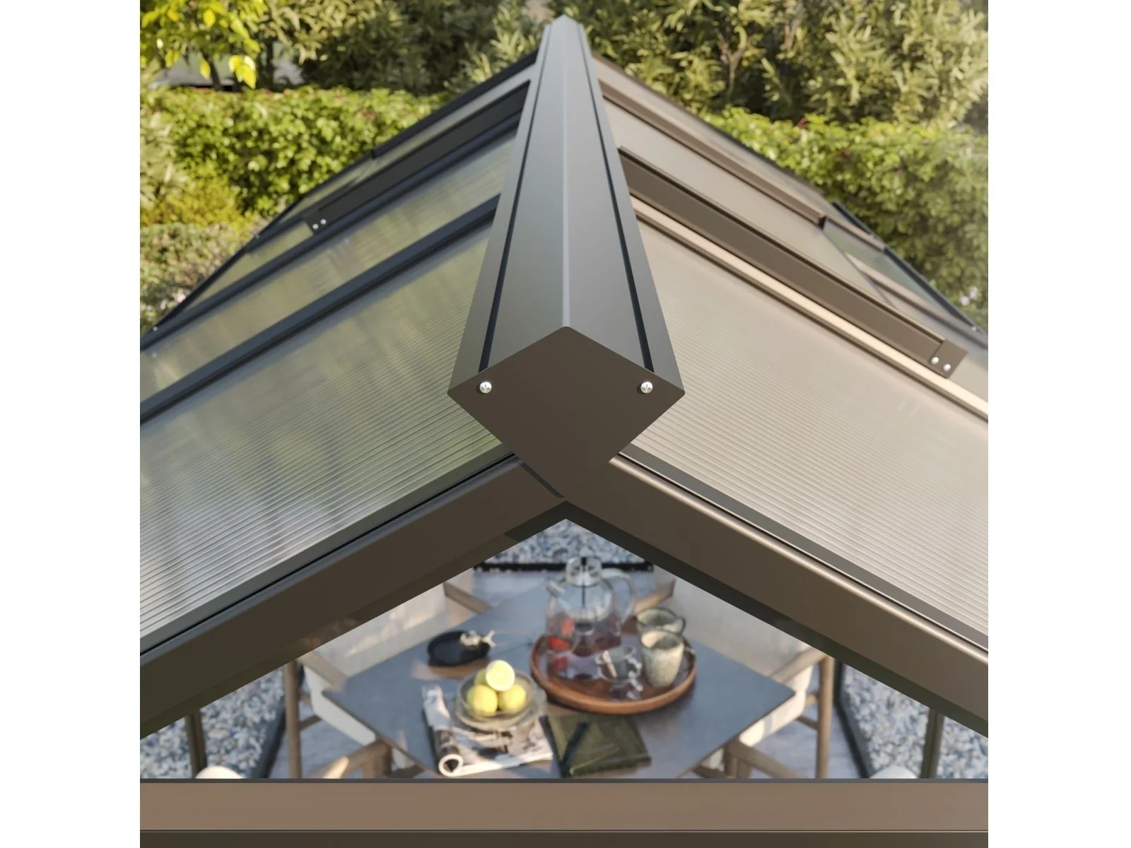 KGT Gewächshaus Novum II, ESG + HKP, anthrazit-grau - Image 5