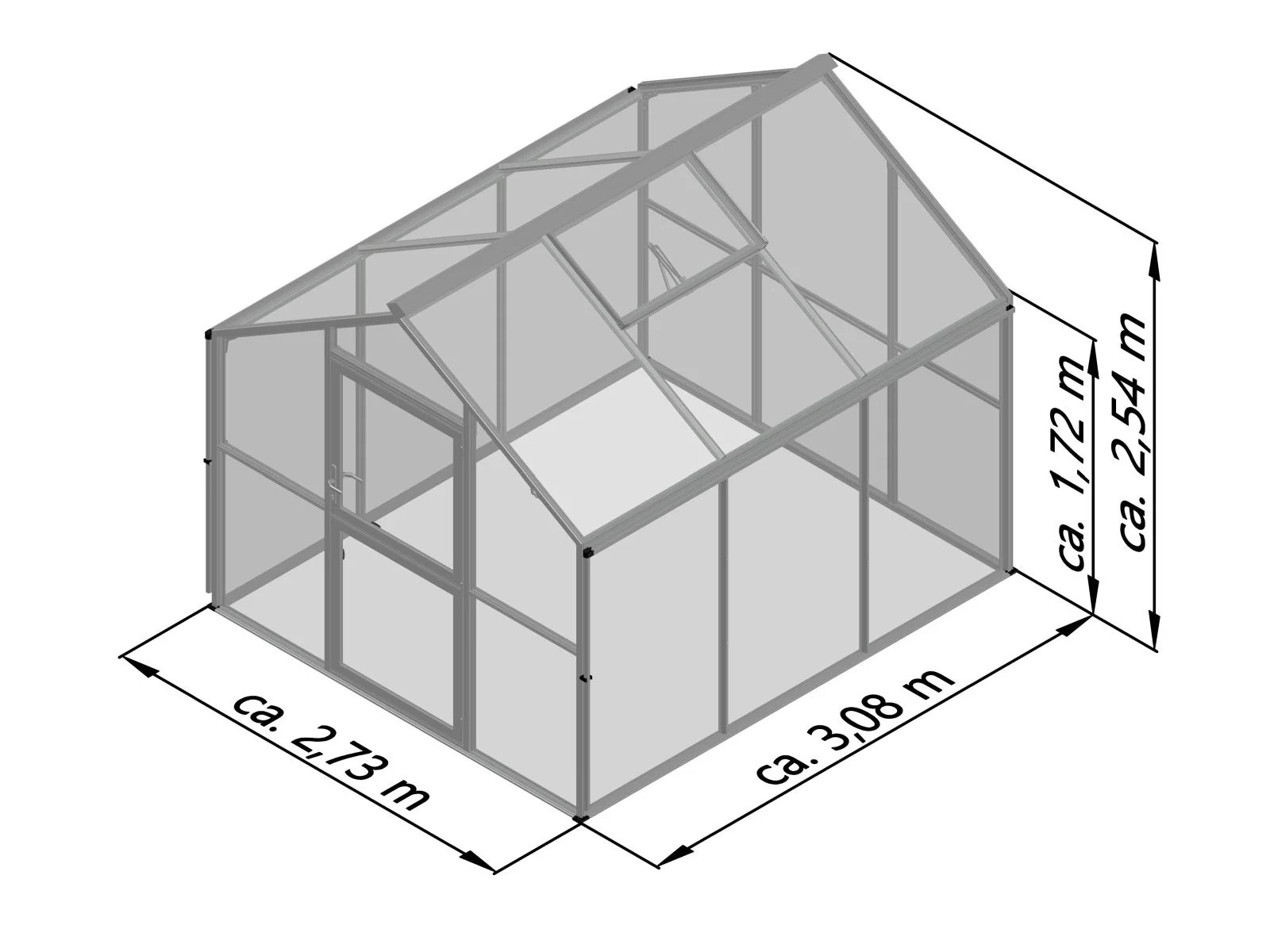 KGT Gewächshaus Novum III, ESG + HKP, pressblank - Image 3