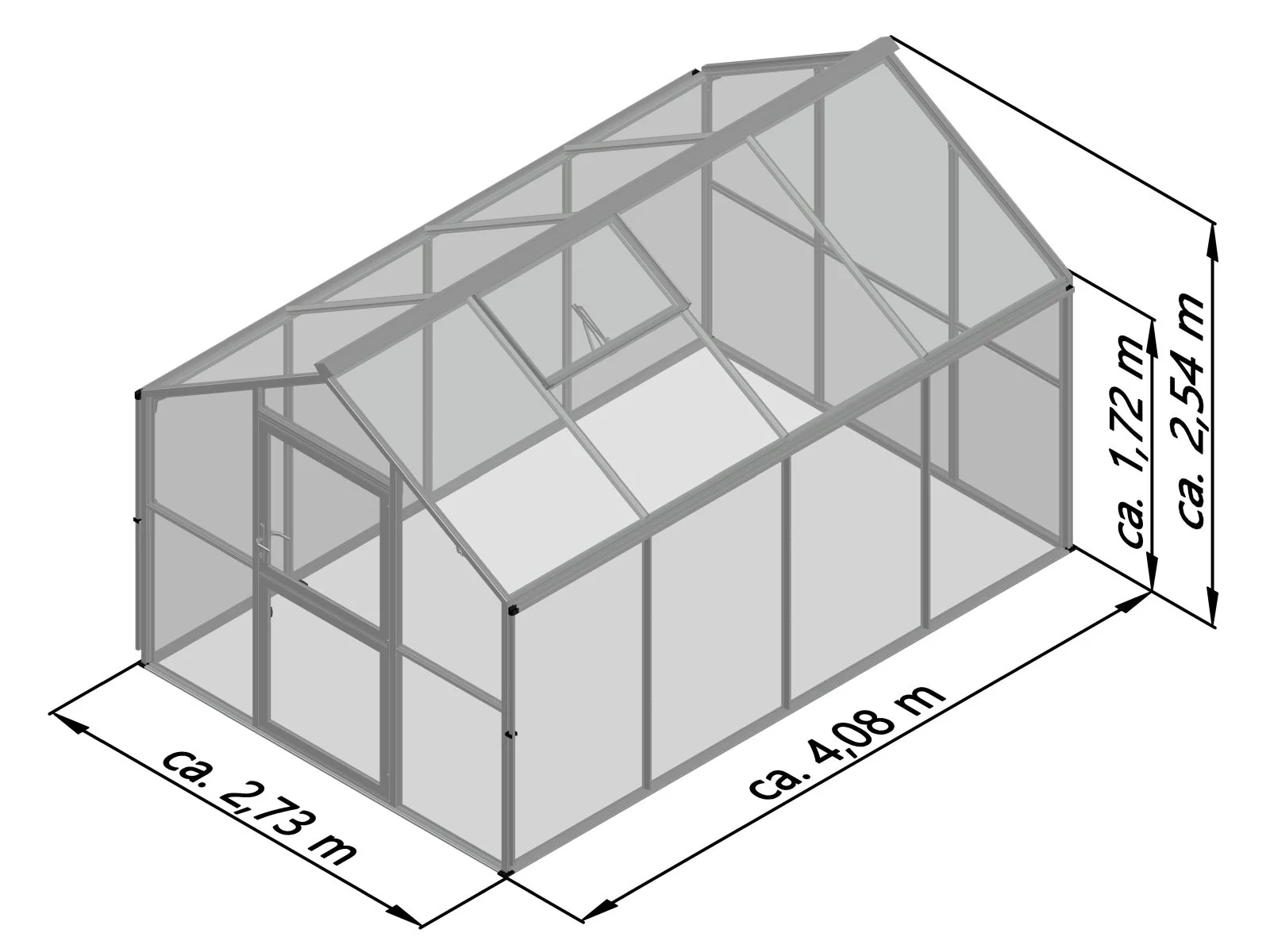 KGT Gewächshaus Novum IV, nur HKP, tannengrün - Image 8