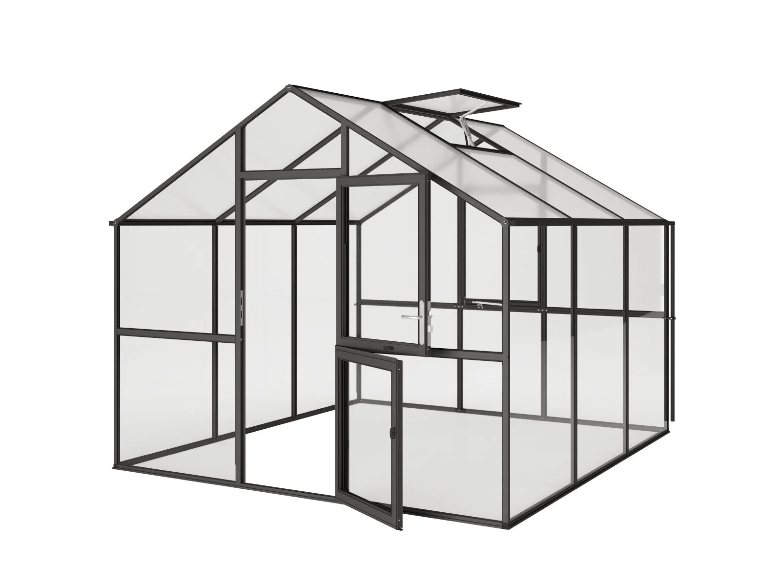 KGT Gewächshaus Ortasia III, ESG + HKP, anthrazit-grau - Image 11