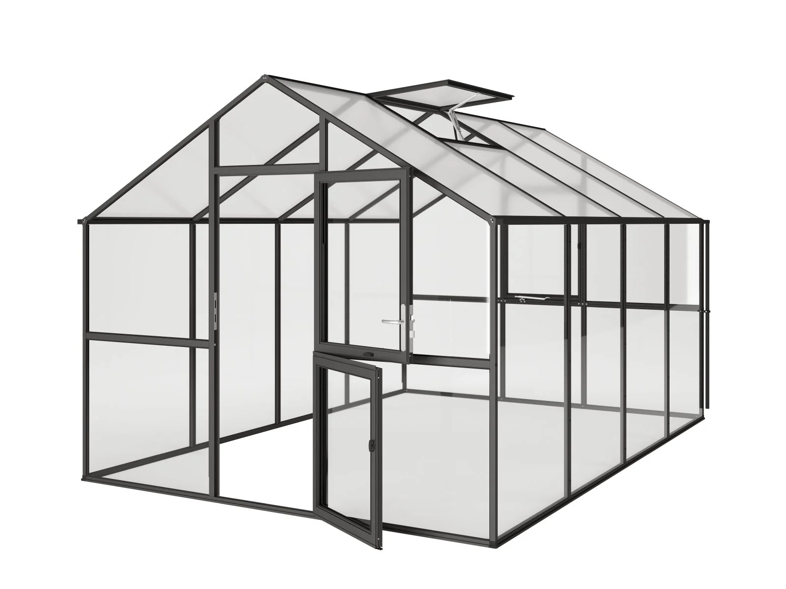 KGT Gewächshaus Ortasia IV, ESG + HKP, anthrazit-grau - Image 10