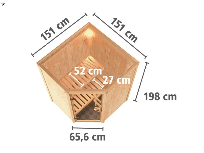 Larin - Karibu Sauna ohne Ofen - ohne Dachkranz - - Image 3