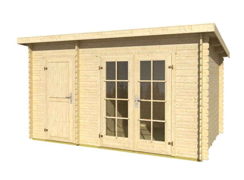 Lasita Blockbohlenhaus Belmont 1 2-Raum natur 28 mm - Image 2