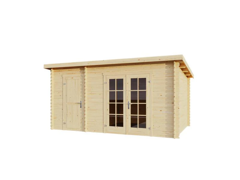 Lasita Blockbohlenhaus Belmont 2 2-Raum natur 34 mm - Image 2