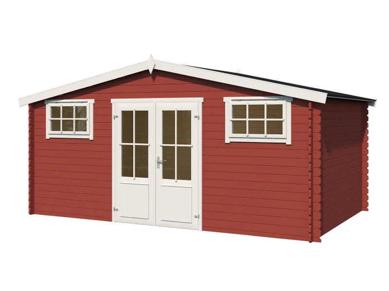 Lasita Blockbohlenhaus Boston schwedenrot 28 mm - Image 2