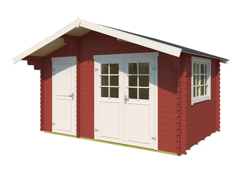 Lasita Blockbohlenhaus Keila 28 schwedenrot 2-Raum 28 mm - Image 2