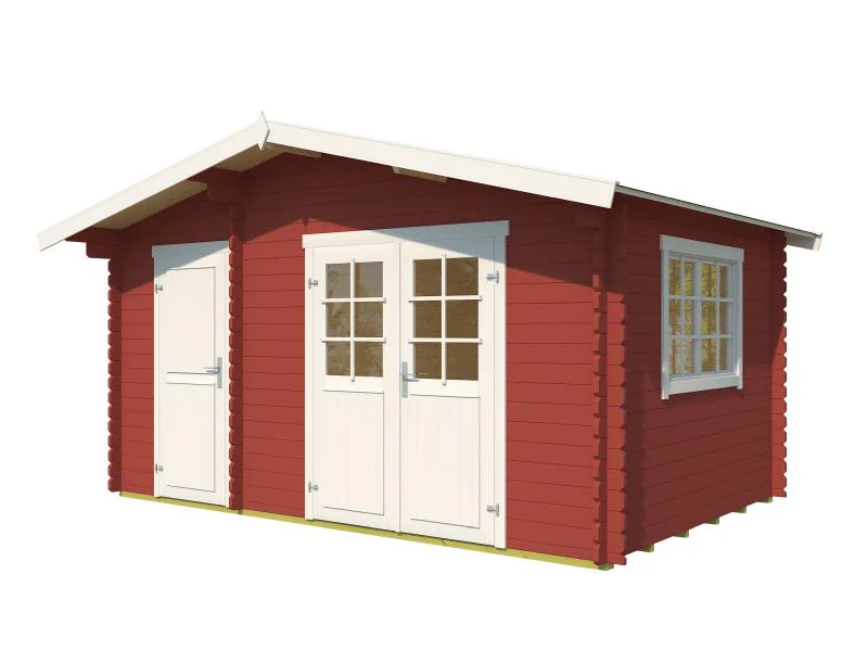 Lasita Blockbohlenhaus Keila 34 schwedenrot 2-Raum 34 mm - Image 2