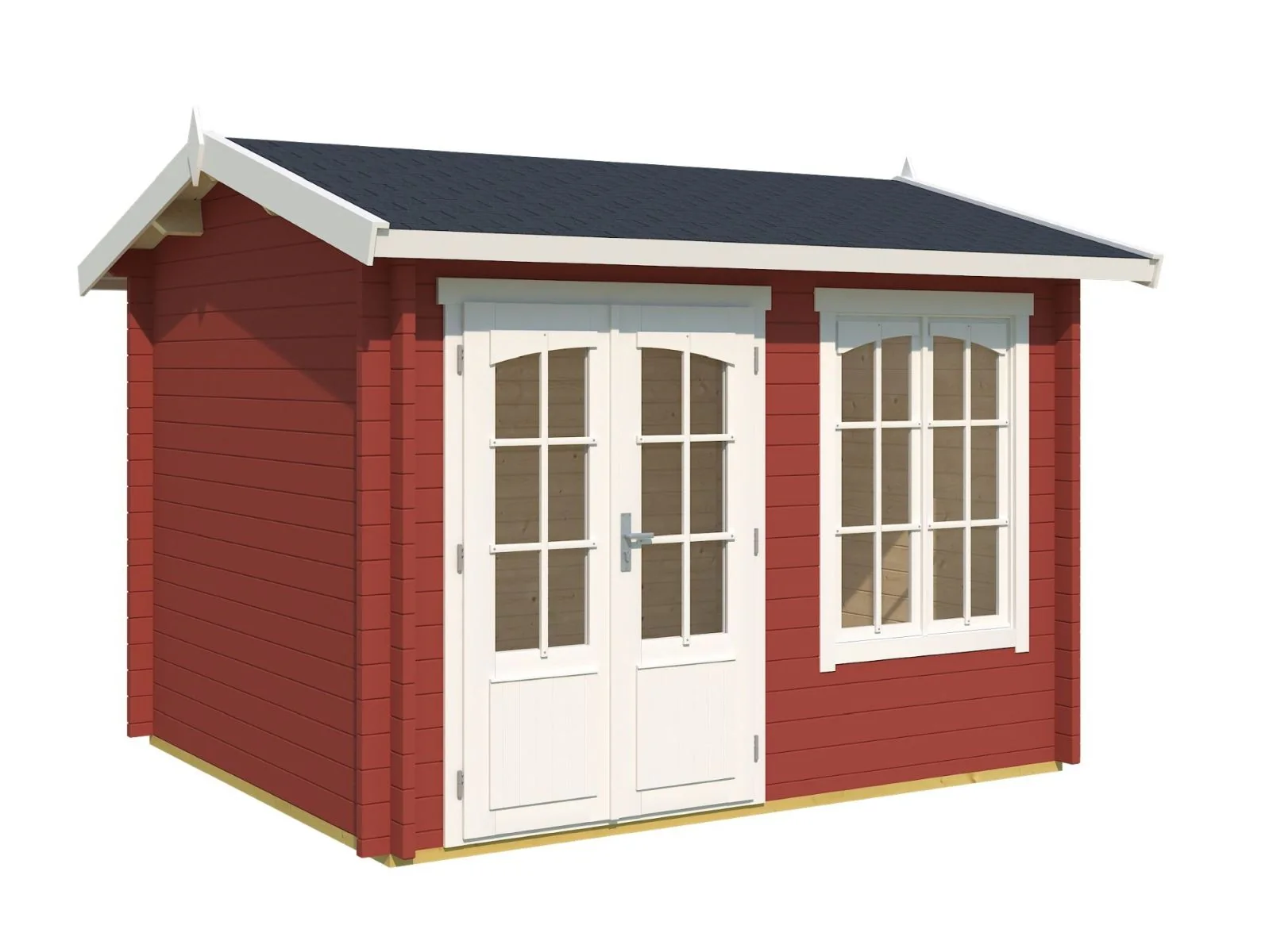 Lasita Gartenhaus Alex 44 mm Wandstärke, schwedenrot - Image 5