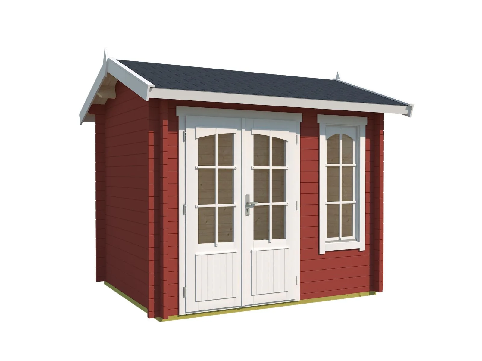 Lasita Gartenhaus Alex Mini 44 mm Wandstärke, schwedenrot - Image 4