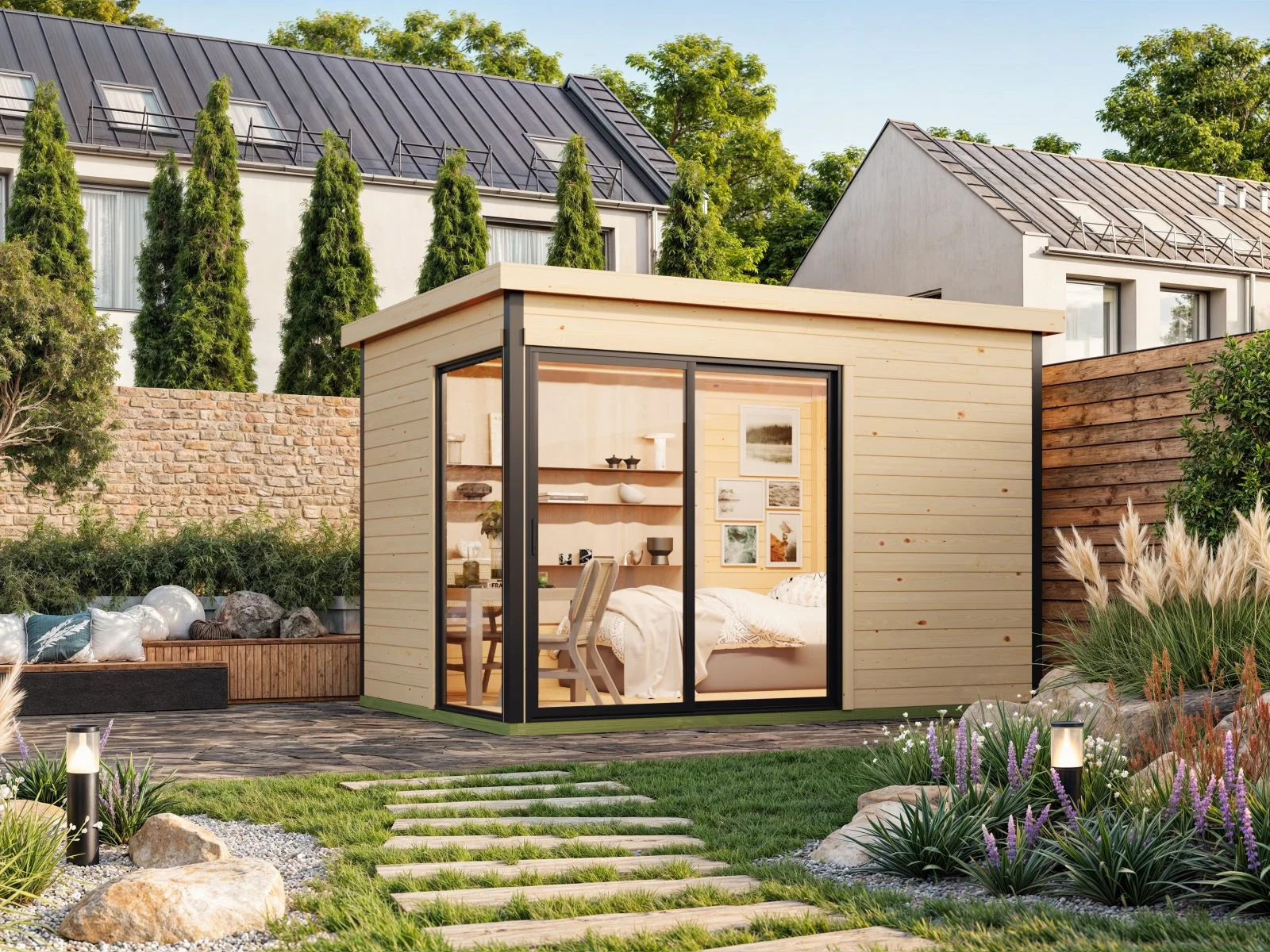 Lasita Gartenhaus Austin 2, natur