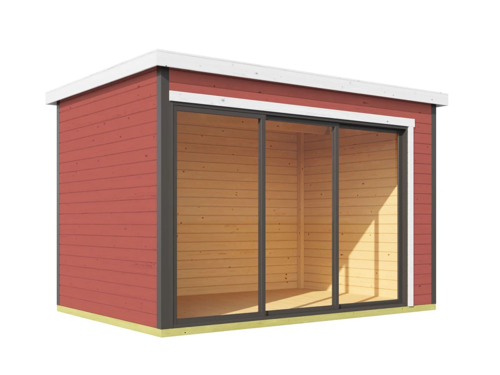 Lasita Gartenhaus Austin 3, schwedenrot - Image 3