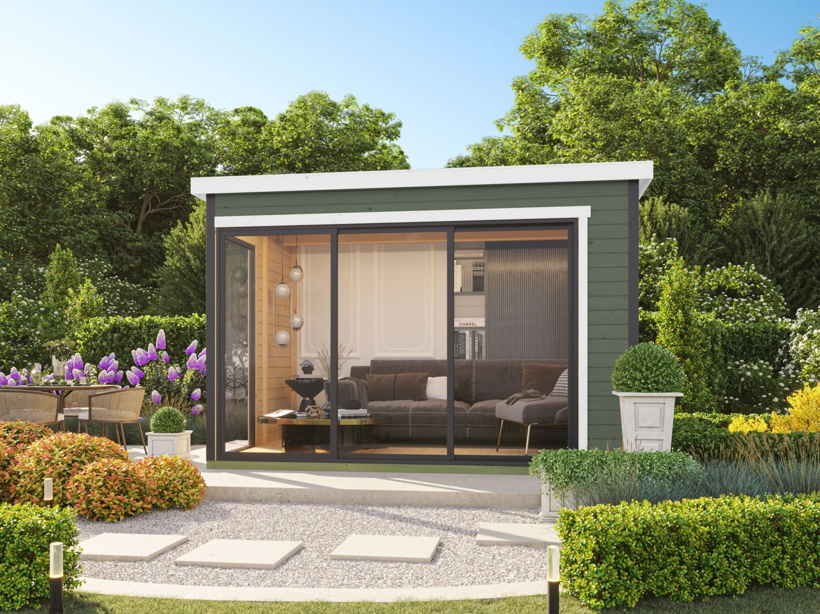 Lasita Gartenhaus Austin 5, grüngrau
