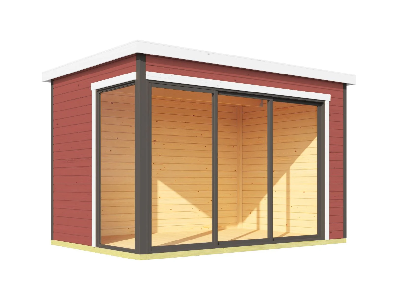 Lasita Gartenhaus Austin 5, schwedenrot - Image 4