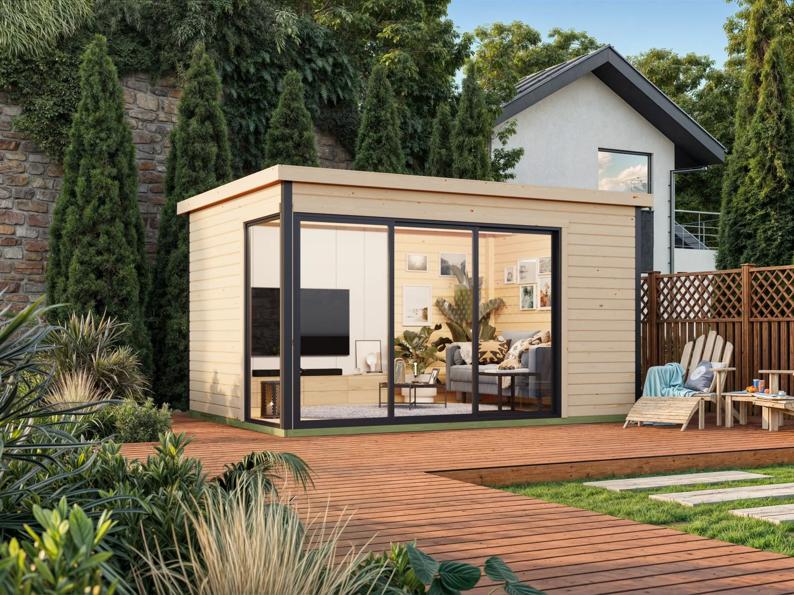 Lasita Gartenhaus Austin 6, natur