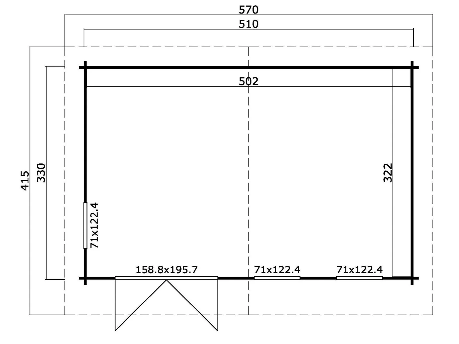 Lasita Gartenhaus Baruda 40 mm, grüngrau - Image 4