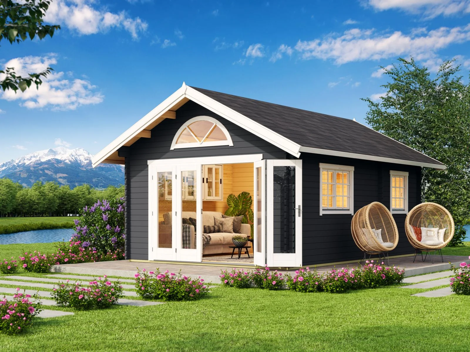 Lasita Gartenhaus Caroline 2.3, carbongrau