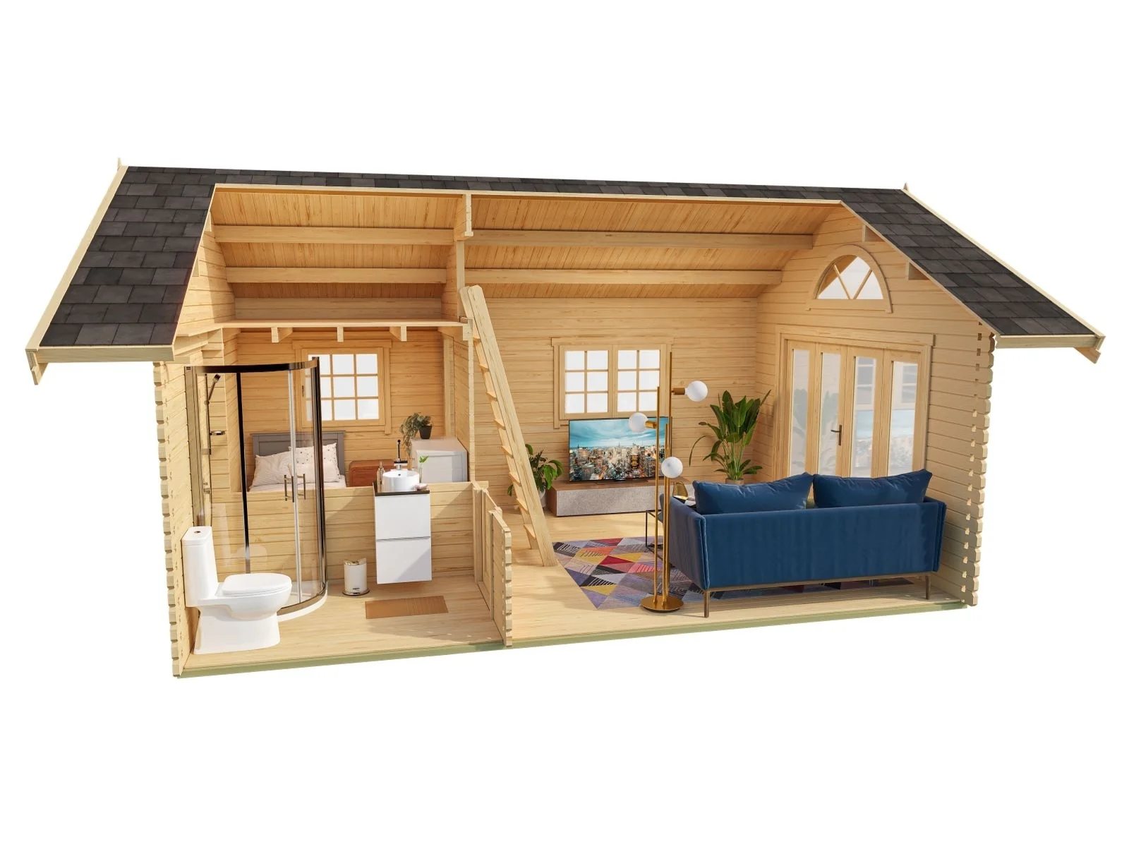 Lasita Gartenhaus Caroline 2.3, carbongrau - Image 2