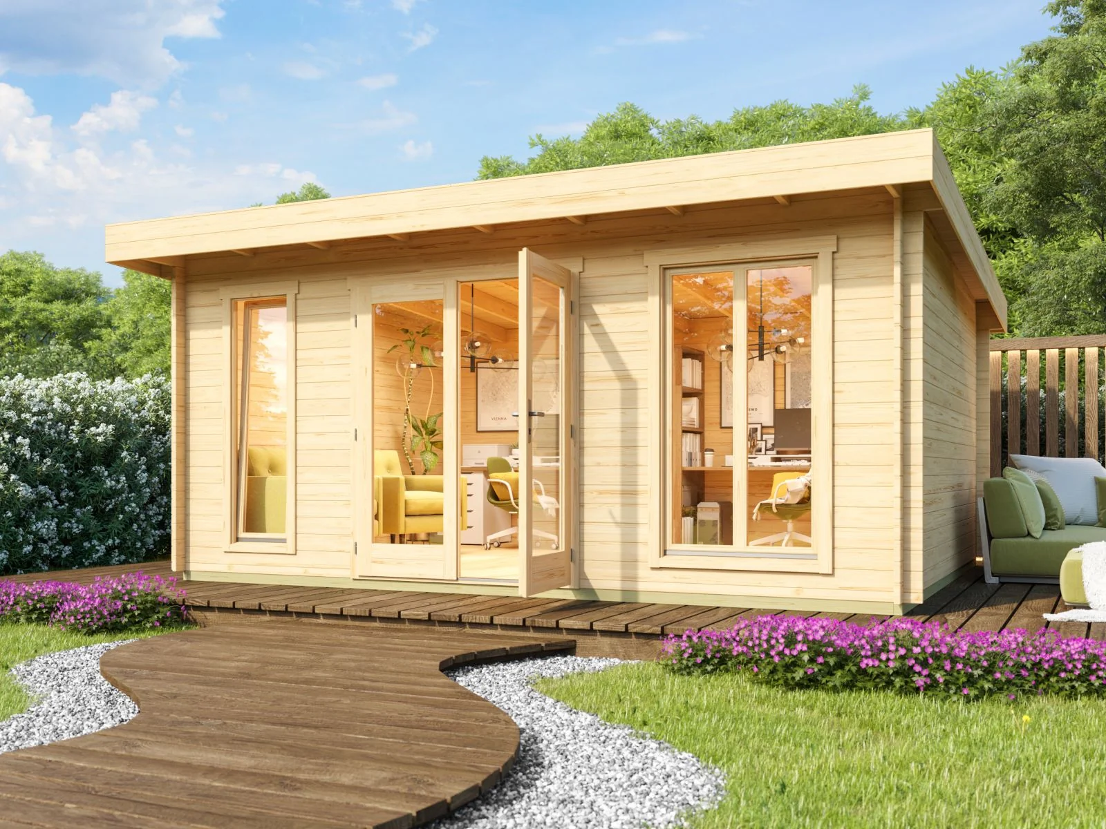 Lasita Gartenhaus Dorset 3, naturbelassen, 34 mm - Image 2
