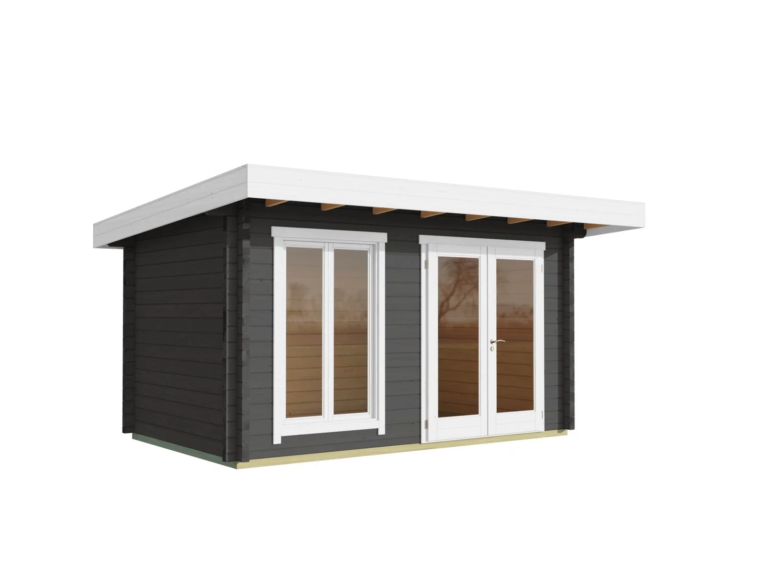 Lasita Gartenhaus Dorset 71, carbongrau, 70 mm - Image 3