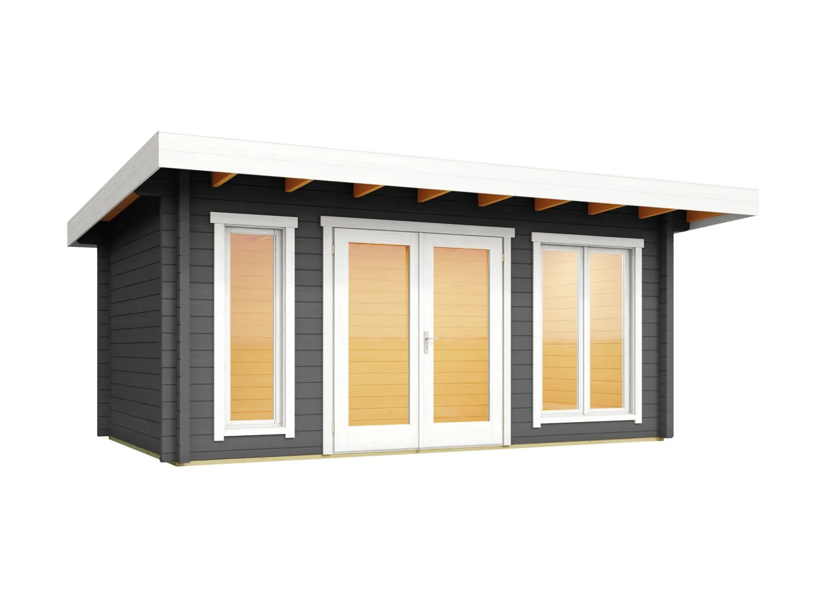 Lasita Gartenhaus Dorset 72, carbongrau, 70 mm - Image 3