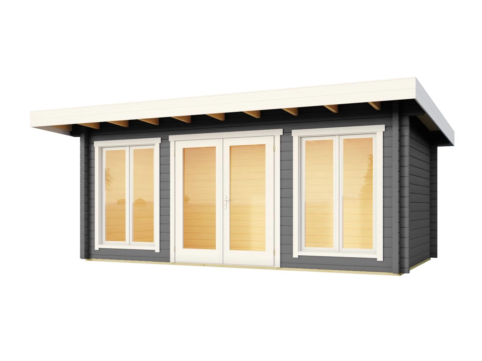 Lasita Gartenhaus Dorset 73, carbongrau, 70 mm - Image 2