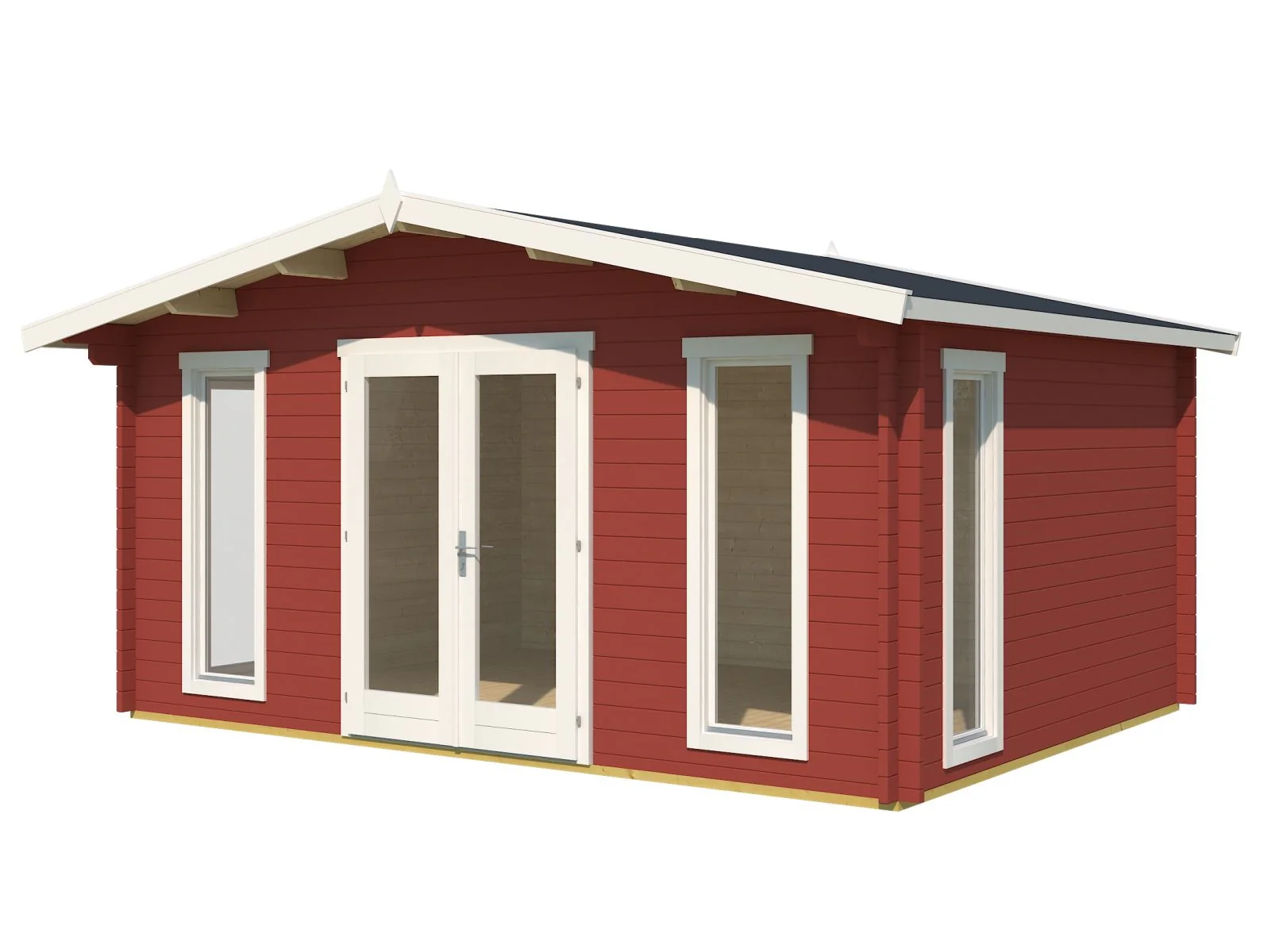 Lasita Gartenhaus Elgin 44 Gold, schwedenrot, 44 mm - Image 2