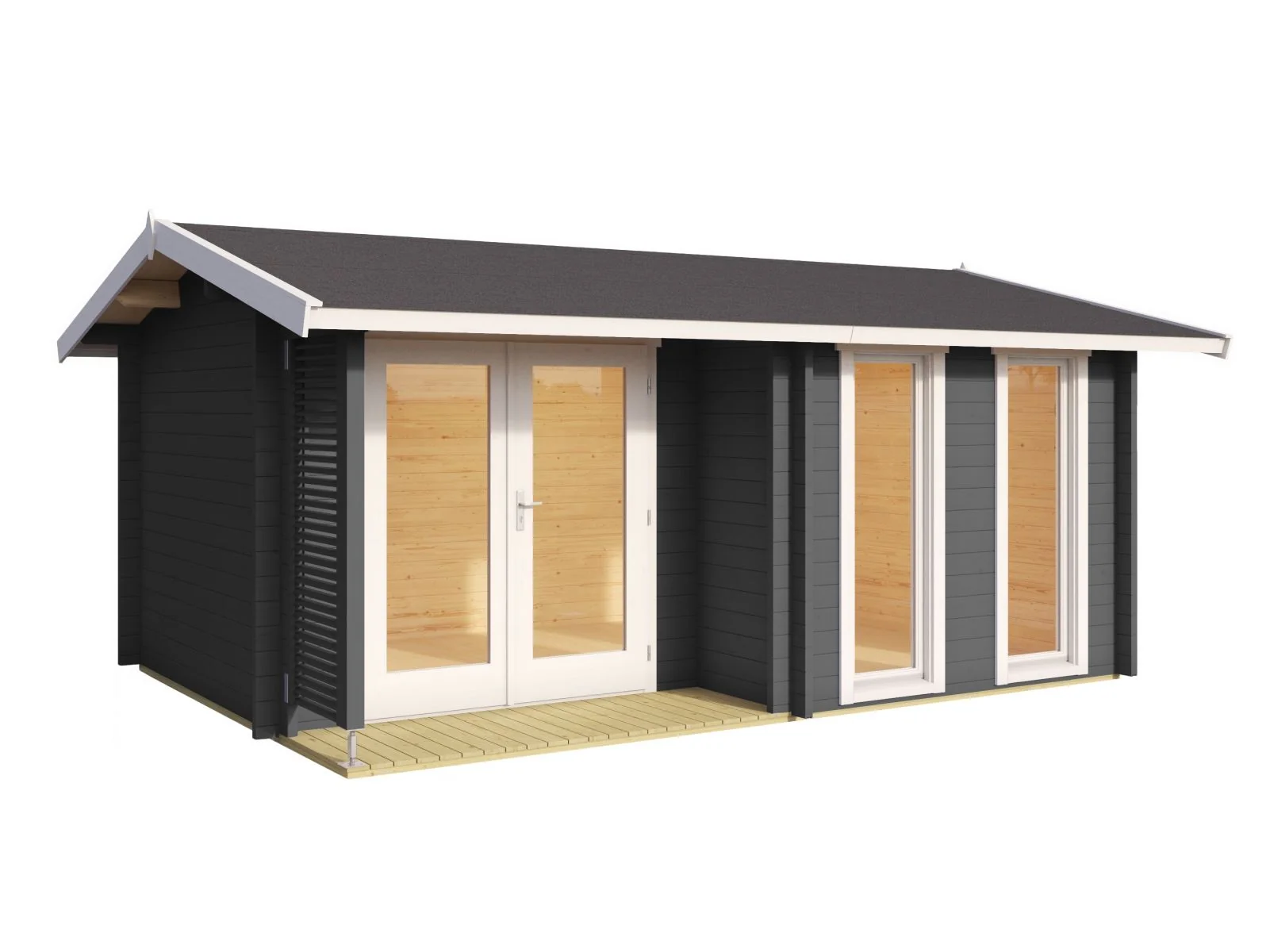 Lasita Gartenhaus Hampshire, carbongrau, 44 mm - Image 2