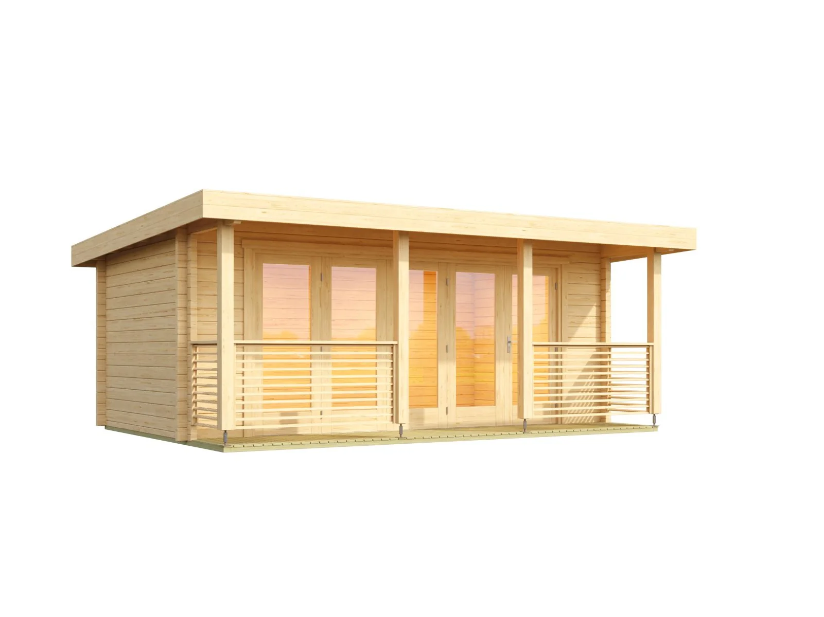 Lasita Gartenhaus Liverpool 1, naturbelassen, 70 mm - Image 2