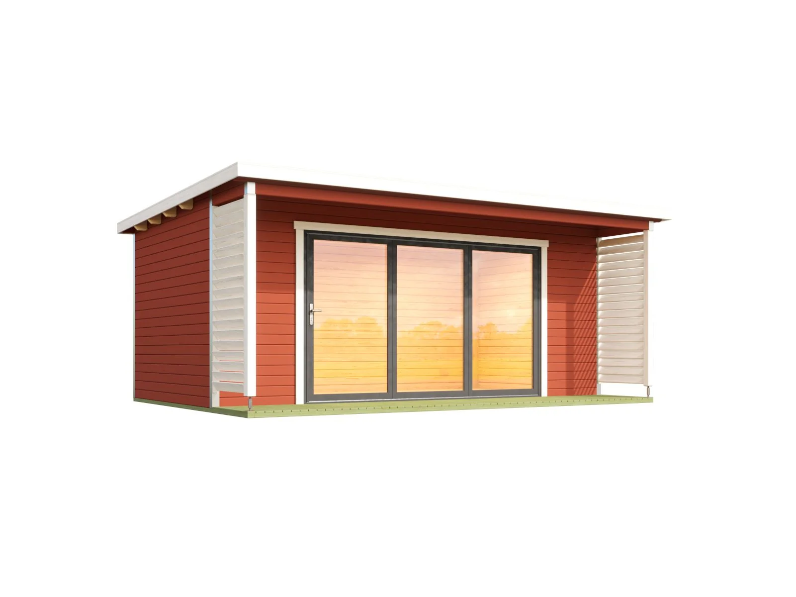 Lasita Gartenhaus Liverpool 3 , schwedenrot, 44 mm - Image 2