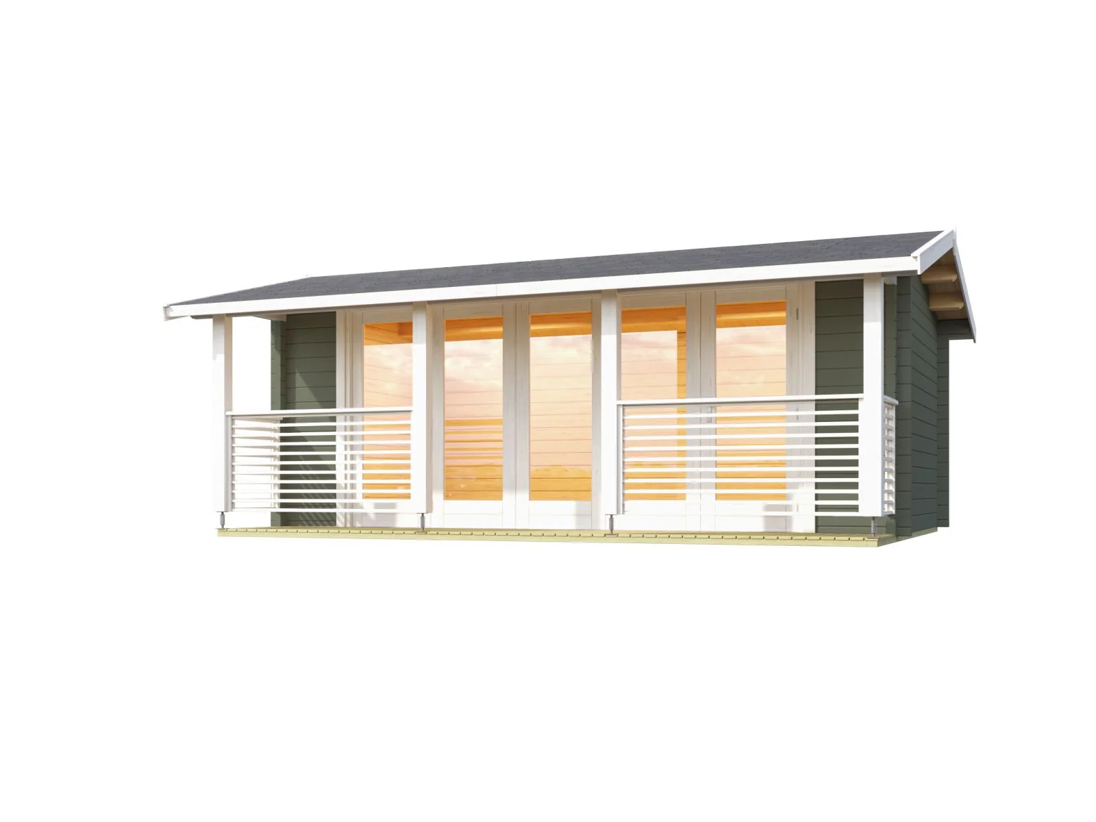 Lasita Gartenhaus Lyndhurst, grüngrau, 70 mm - Image 3