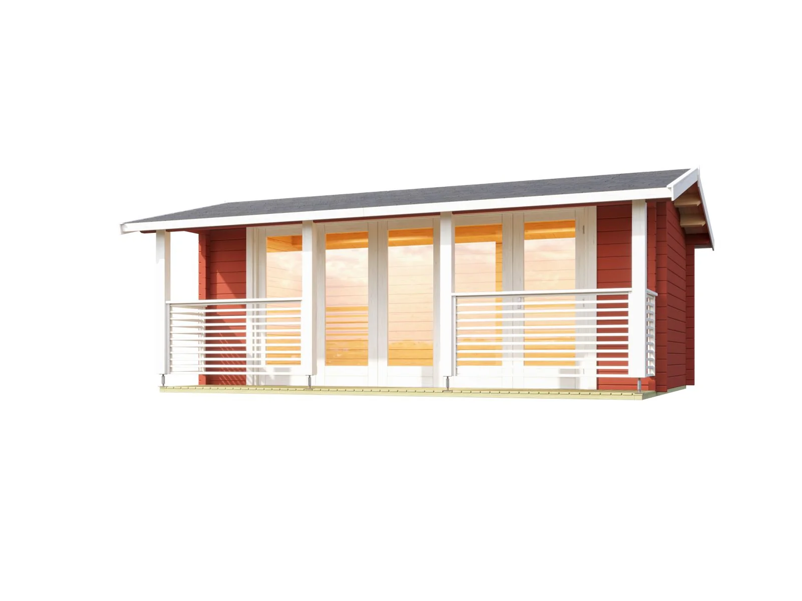 Lasita Gartenhaus Lyndhurst, schwedenrot, 70 mm - Image 3