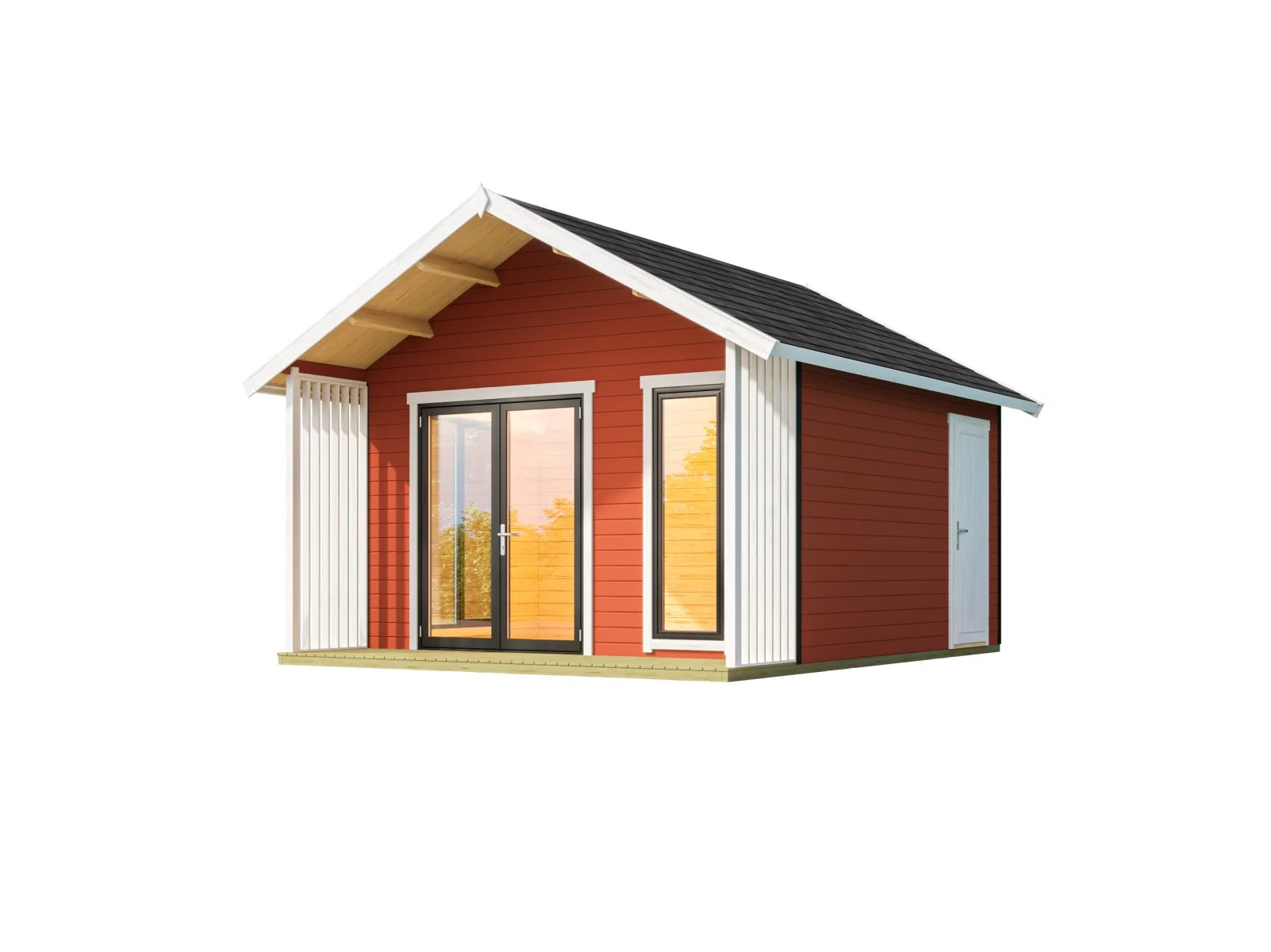 Lasita Gartenhaus Murano 1, schwedenrot, 44 mm - Image 3