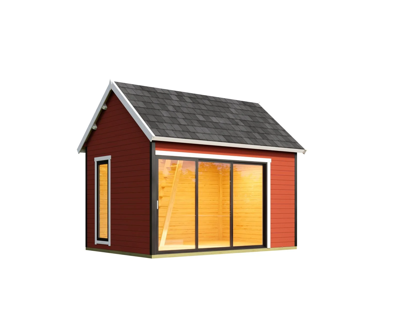 Lasita Gartenhaus Murano 2, schwedenrot, 44 mm - Image 3