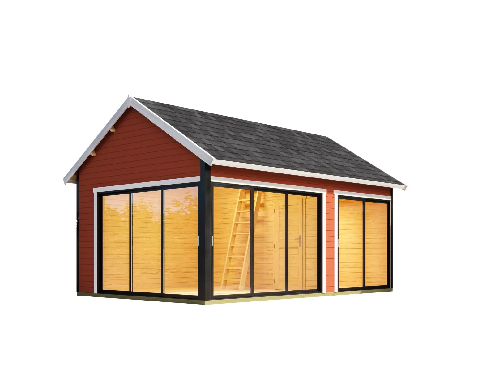 Lasita Gartenhaus Murano 3, schwedenrot, 44 mm - Image 4