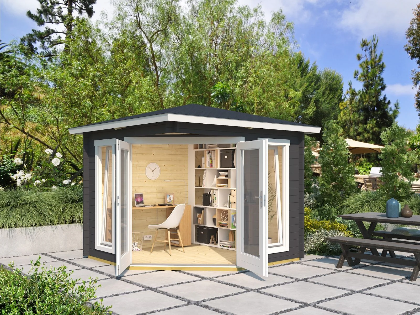 Lasita Gartenhaus Oban 40, carbongrau